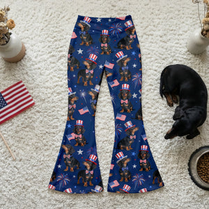 USA 250th Anniversary Flare Leggings - Custom Photo Gifts For Dog Lovers 04pgqn160326 - Shorts and Pants - GoDuckee