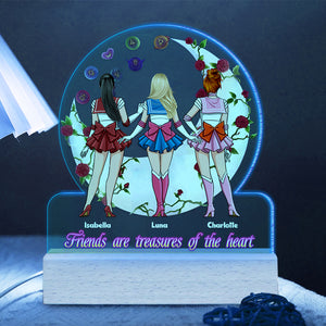 Personalized Gifts For Friends LED Light Friends Are Treasures Of The Heart 03OHDT270224HH - Led Lights - GoDuckee