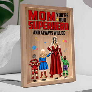 Personalized Gifts For Mom Light Frame You're Our Superhero And Always Will Be 05NATN270224PA Mother's Day Gifts - Canvas Print - GoDuckee