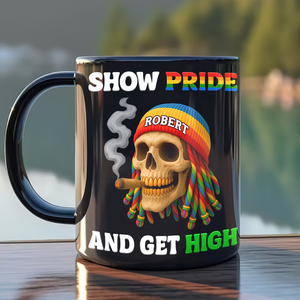 Show Pride And Get High Mug - Personalized Gifts For LGBT Smokers 02topu050625 - Coffee Mug - GoDuckee
