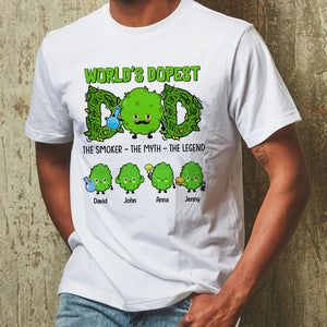 World's Dopest Dad Personalized Shirt, Gift For Dad, Father's Day Gift, Dad's Little Buds - Shirts - GoDuckee