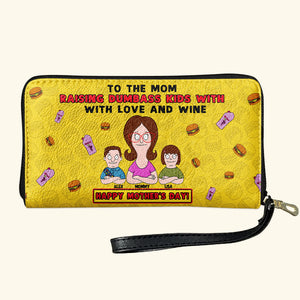 Personalized Gifts For Mom Twill Faux Leather Wallet Happy Mother's Day 05XQMH070325HG - Leather Wallet - GoDuckee