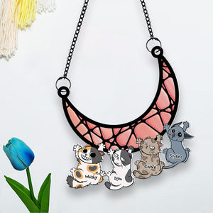 Personalized Gifts For Cat Lovers Suncatcher Window Hanging Ornament 05qhqn250424 - Ornaments - GoDuckee