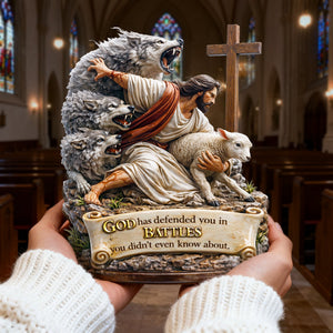 Strength Through Christ Acrylic Plaque - Gifts For Christian 03HULU280226 - Shaped Plaques - GoDuckee