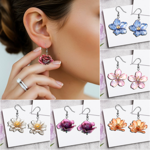 Birth Month Flowers Earrings - Personalized Gift For Flower Lovers 04TGLU130625 - Earrings - GoDuckee