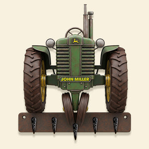 Tractor Key Hanger - Personalized Gifts For Farmers 04naqn280625 - Wood Sign - GoDuckee
