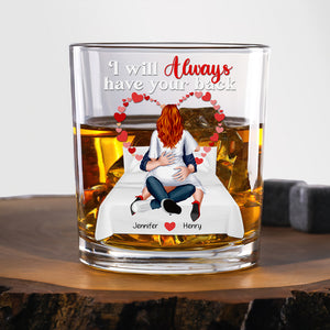 Personalized Gifts For Couple Round Whiskey Glass 01qhqn150125hh - Whiskey Glass - GoDuckee