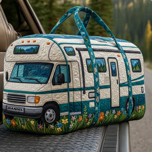 Camper Van Travel Bag Quilted Duffle Bag - Personalized Gifts For Campers 03TGLU060925 - Quilted Duffle Bag - GoDuckee