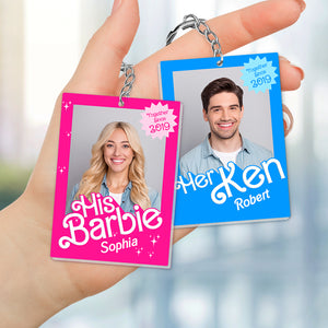 Romantic Couple, Custom Couple Keychains, Personalized Couple Keychains, Couple Gifts, Gifts For Him, Gifts For Her, 04napo080823 - Keychains - GoDuckee