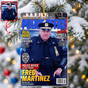 Police Officer Christmas Ornament Custom Photo Gifts 04HUQN260826