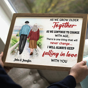 As We Grow Old Together, Gift For Couple, Personalized Poster, Old Couple Poster, Couple Gift - Poster & Canvas - GoDuckee