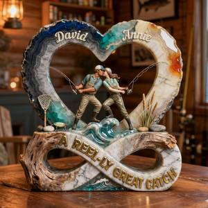 Fishing Couple Great Catch Acrylic Plaque - Personalized Gift For Fishing Couple 03QHLU160126 - Shaped Plaques - GoDuckee