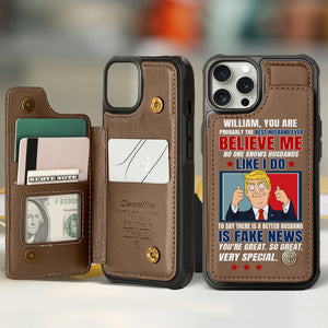 Personalized Gifts For Couple Flip Wallet Phone Case, Terrific Husband & Wife 03QHLU200225HG - Phone Case - GoDuckee