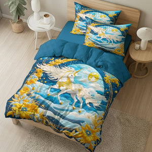 Unicorn Lovers Quilt Bed Set 05HUDT180125 - Blanket - GoDuckee