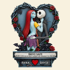 Naughty Spooky Couple Car Visor Clip - Personalized Gifts For Couple 03qhtn290525 - Car Visor Clip - GoDuckee