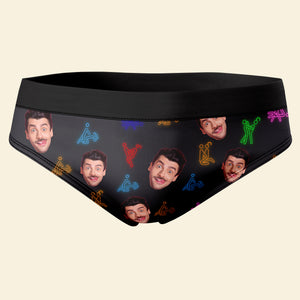 Custom Photo Gifts For Her Women's Briefs Bend Me Over And Pull Them To The Side Funny Valentine's Gifts - Boxers & Briefs - GoDuckee