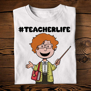 Personalized Gift For Teachers Shirt Cartoon Character 02OHLU080125HH - Shirts - GoDuckee