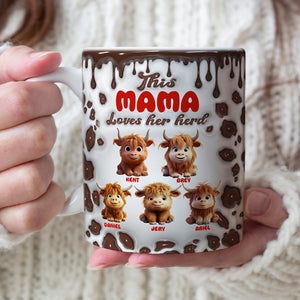 Personalized Gift For Highland Cow Mom Inflated Coffee Mug 04KALU200225 - Coffee Mug - GoDuckee