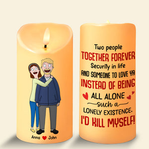 Personalized Gifts For Couple LED Candle 04xqtn241224hg Two People Together Forever - Led Candle - GoDuckee