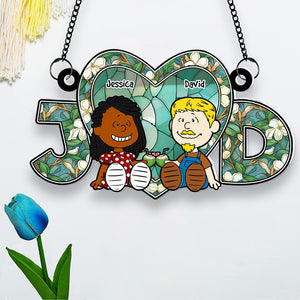Personalized Gifts For Couple Suncatcher Ornament 03KADT090125PA - Ornament - GoDuckee
