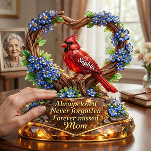 Always Loved Never Forgotten Mom Acrylic Plaque - Personalized Gift For Heaven 03TYLU300326 - Shaped Plaques - GoDuckee