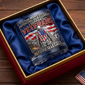 Veteran Pride Round Glass - Personalized Gifts For Veterans 03OHQN050326 - Glass - GoDuckee