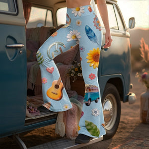 Hippie Flare Leggings Gifts 02pglu200326 - Shorts and Pants - GoDuckee