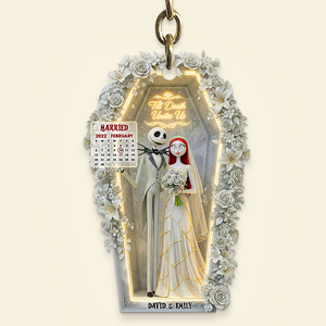 Horror Wedding Couple Keychain - Personalized Gifts For Couple 05ohpu270625 - Keychains - GoDuckee