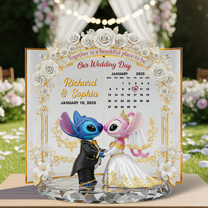 Wedding Couple Plaque - Personalized Gifts For Couple 05ohqn250625 - Shaped Plaques - GoDuckee