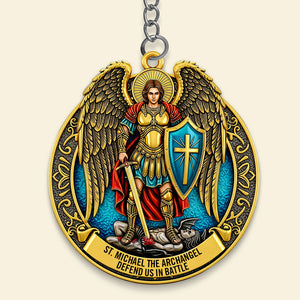 St. Michael the Archangel Keychain Gifts for Catholic 05HUDT290525 - Keychains - GoDuckee