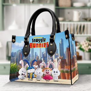 Personalized Gifts For Mom Leather Bag 06tgqn210225 Snuggle Bunny - Leather Bag - GoDuckee