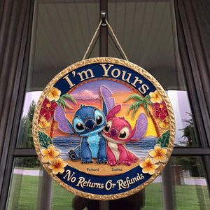 Blue Monster Fans Wood Sign - Personalized Gifts For Couple 03tgqn230525 - Wood Sign - GoDuckee