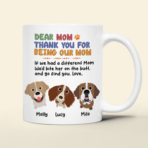 Personalized Gifts For Dog Mom Coffee Mug 05HUPU260124 Mother's Day - Coffee Mugs - GoDuckee