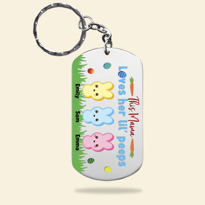 Personalized Gifts For Mom Keychain This Mama Loves Her Lil' Peeps - Keychains - GoDuckee