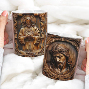Gifts For Christian Coffee Mug Jesus Sacred Heart 05XQLU230125 - Coffee Mug - GoDuckee