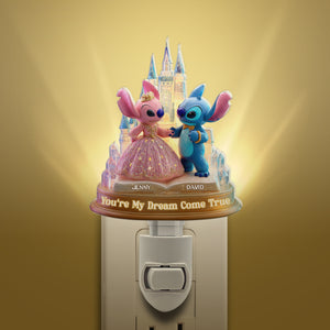 Blue Monster Experiment Couple Personalized Acrylic Night Light 04TGTN230525 - Night Light - GoDuckee