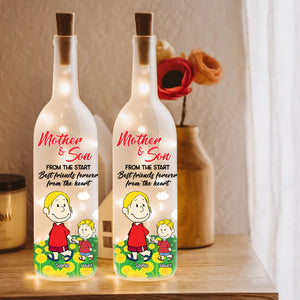 Personalized Gift For Mom Bottle Lamp Mom & Her Children Holding Hands 03XQLU150225HH - Bottle Lamp - GoDuckee