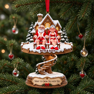 Lovely Old Couple Acrylic Ornament - Personalized Christmas Gifts For Couples 04ohlu131026