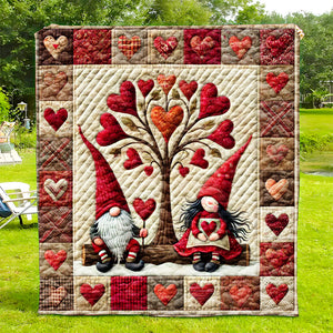 Romantic Couple Heart Quilt Bedding Set Special Line 04XQMH070125 - Blanket - GoDuckee