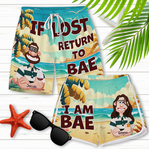 Personalized Gifts For Couple Beach Shorts Set Summer Vacation 02XQLU180125PA - Shorts and Pants - GoDuckee