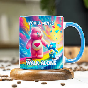 Personalized Gifts For Autism Bear Mom Coffee Mug, You'll Never Walk Alone 04TGMH250225 - Coffee Mug - GoDuckee