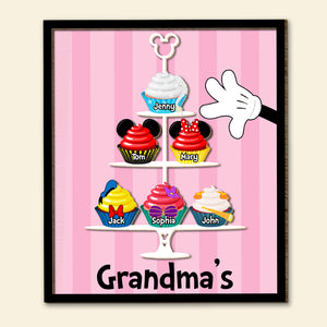 Personalized Gifts For Grandma Wood Sign 04qhtn170224qnpa Cartoon Cupcakes - Wood Signs - GoDuckee
