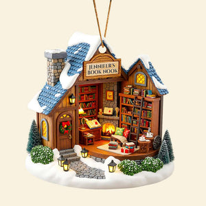 Book Nook Christmas Ornament Personalized Gifts For Book Lovers 01PGDT080825 - Ornament - GoDuckee
