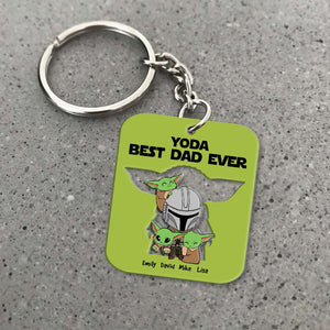 Best Dad Ever Personalized Keychain 05DNHN3105HH - Keychains - GoDuckee
