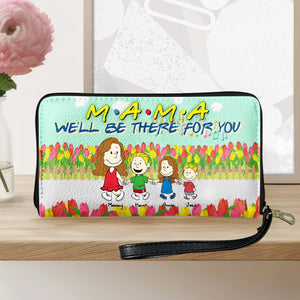 Personalized Gift For Mom Twill Faux Leather Wallet, We'll Be There For You 02XQLU070325DA - Leather Wallet - GoDuckee