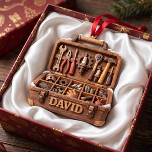 Mechanic Tool Box Acrylic Ornament - Personalized Gifts For Mechanic 01tttn101026 - Ornament - GoDuckee