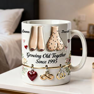 Growing Old Together Couples Coffee Mug - Personalized Gift For Couples 02NALU060126 - Coffee Mug - GoDuckee