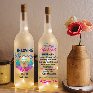 Personalized Husband Memorial Gift 02xqpu220225 Bottle Lamp - Bottle Lamp - GoDuckee