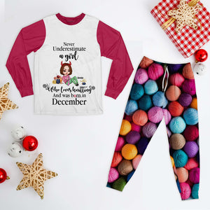 Personalized Gifts For Knitting Lovers Pajamas Christmas 01XQLU131124HH - Pajama Set - GoDuckee