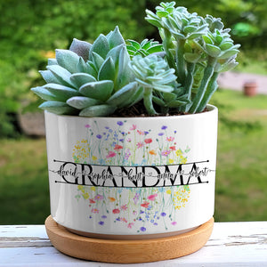 Grandma- Personalized Plant Pot- Gift For Grandma- Grandma Plant Pot - Plant Pot - GoDuckee